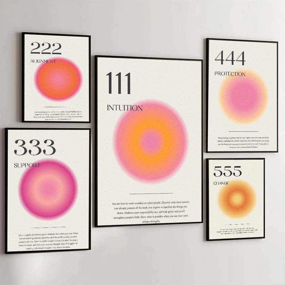 Angel Number Gradient Aura Poster