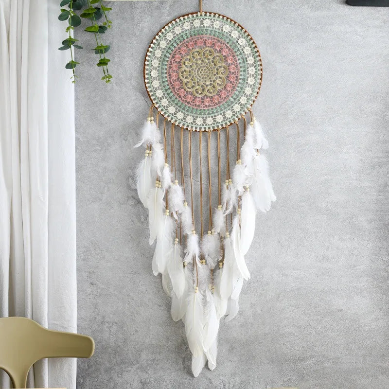 Boho Feather Dreamcatcher Wall Hanging