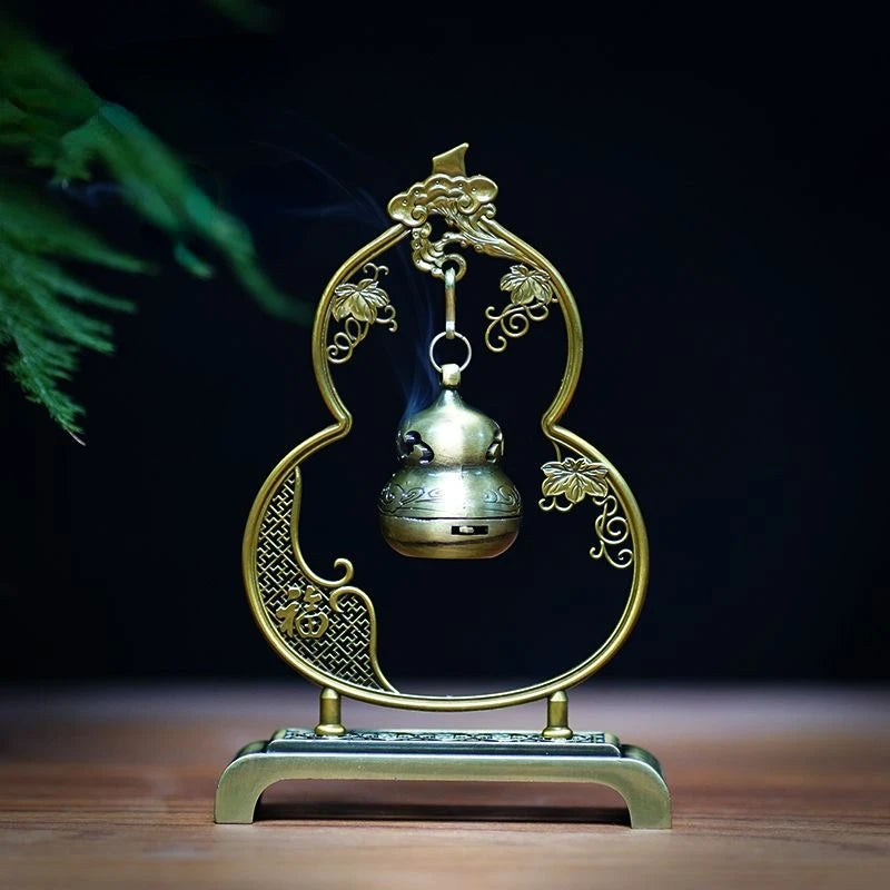 Antique Bronze Gourd Incense Burner