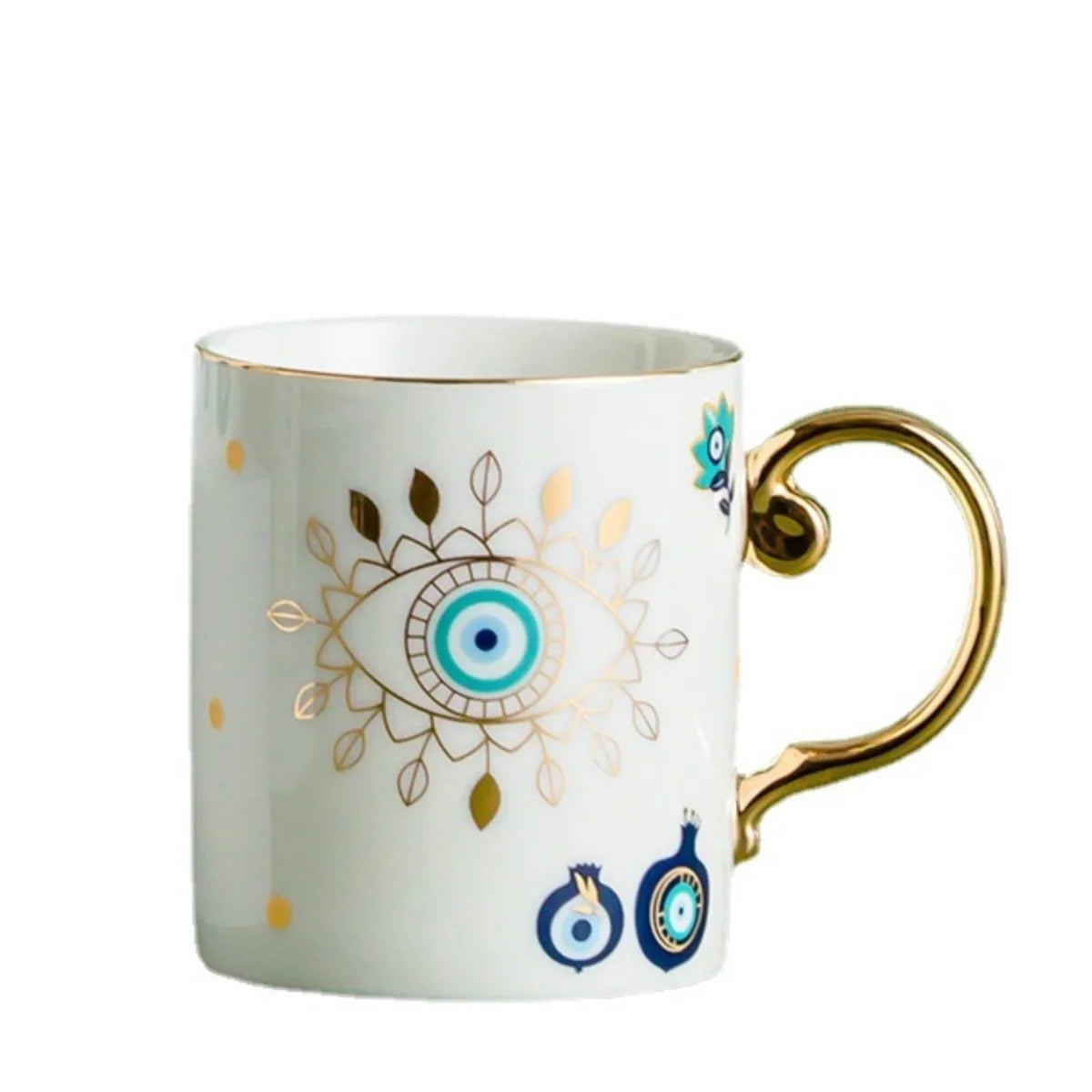 Ceramic Mug with Blue Eye Design