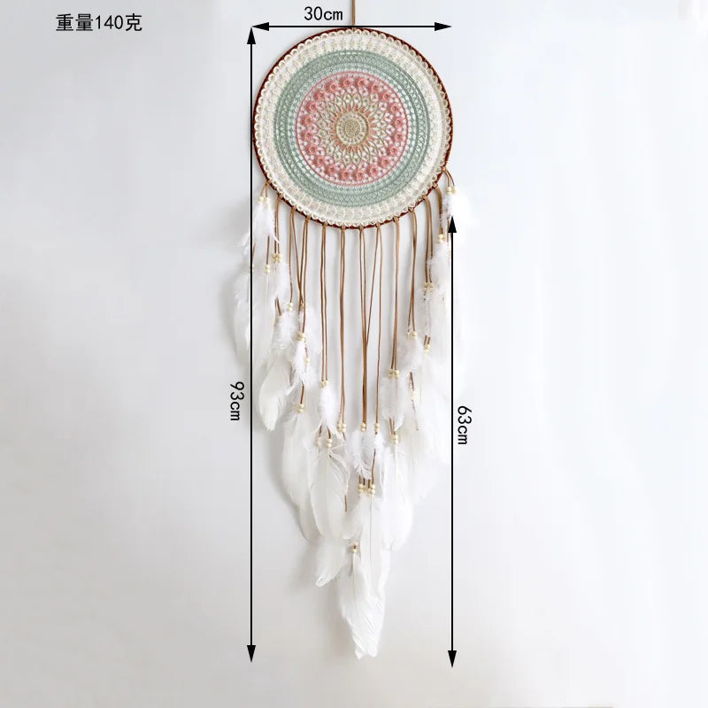 Boho Feather Dreamcatcher Wall Hanging