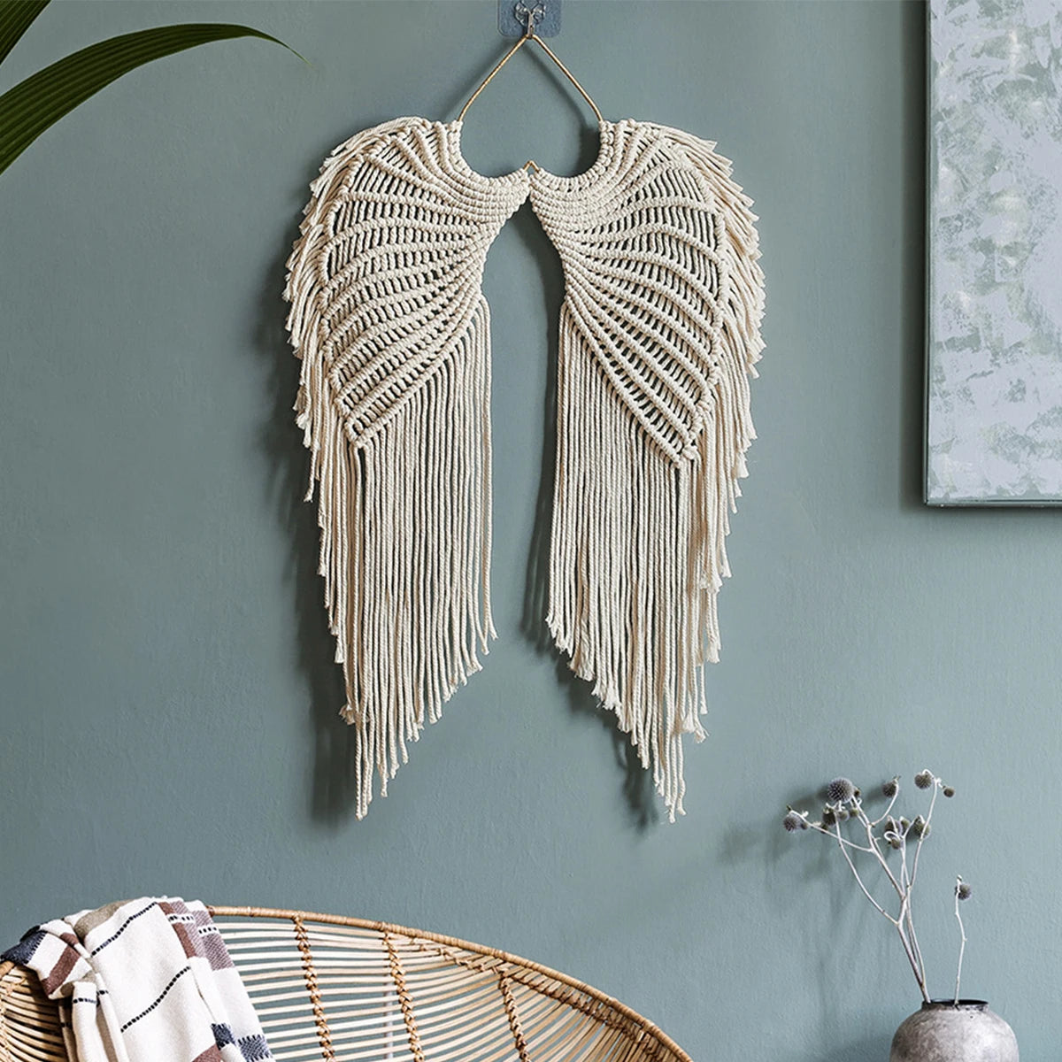 Boho Macrame Angel Wings Wall Hanging