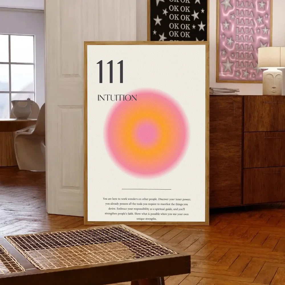 Angel Number Gradient Aura Poster