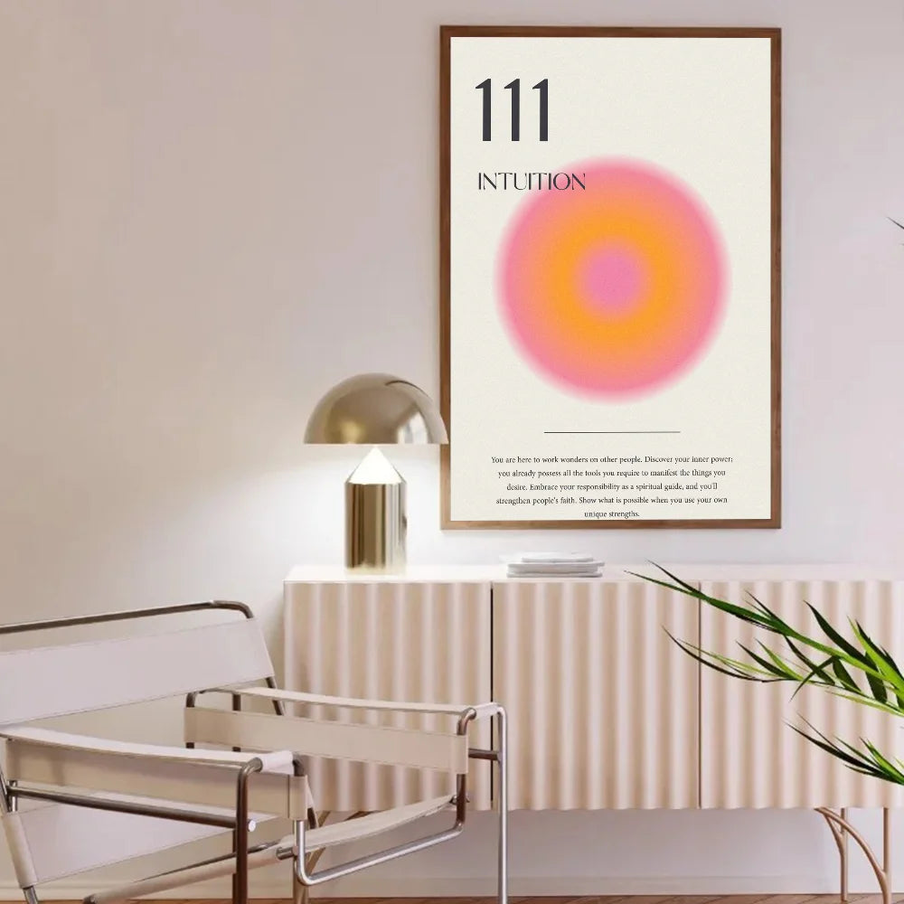 Angel Number Gradient Aura Poster