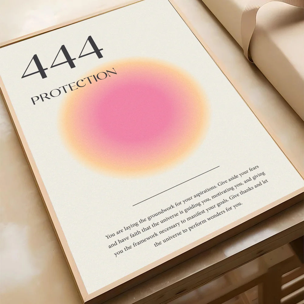 Angel Number Gradient Aura Poster