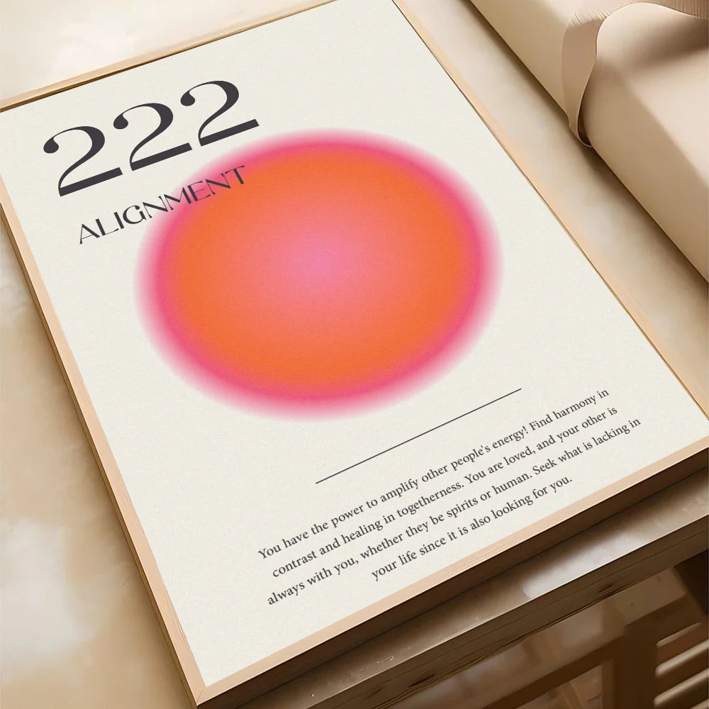 Angel Number Gradient Aura Poster