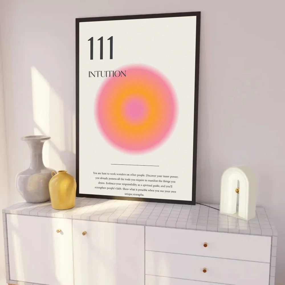 Angel Number Gradient Aura Poster