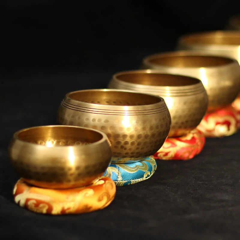 Handmade Tibetan Singing Bowl Set