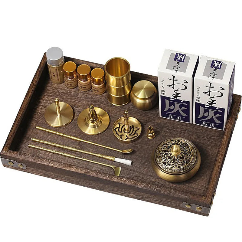 Luxury Brass Incense Burner Set