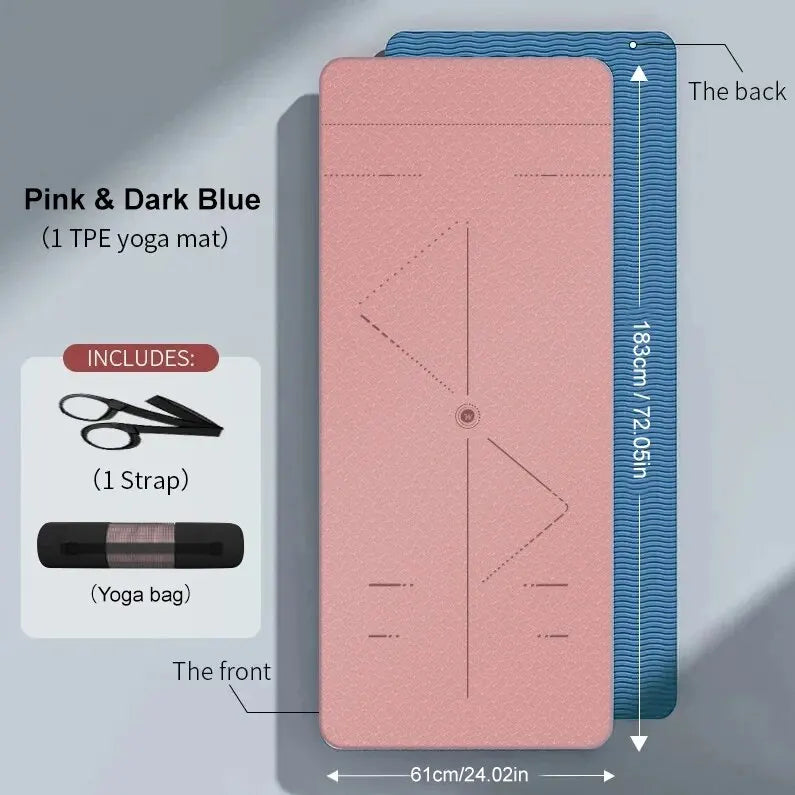 Eco-Friendly Non-Slip Yoga Mat with Carry Strap