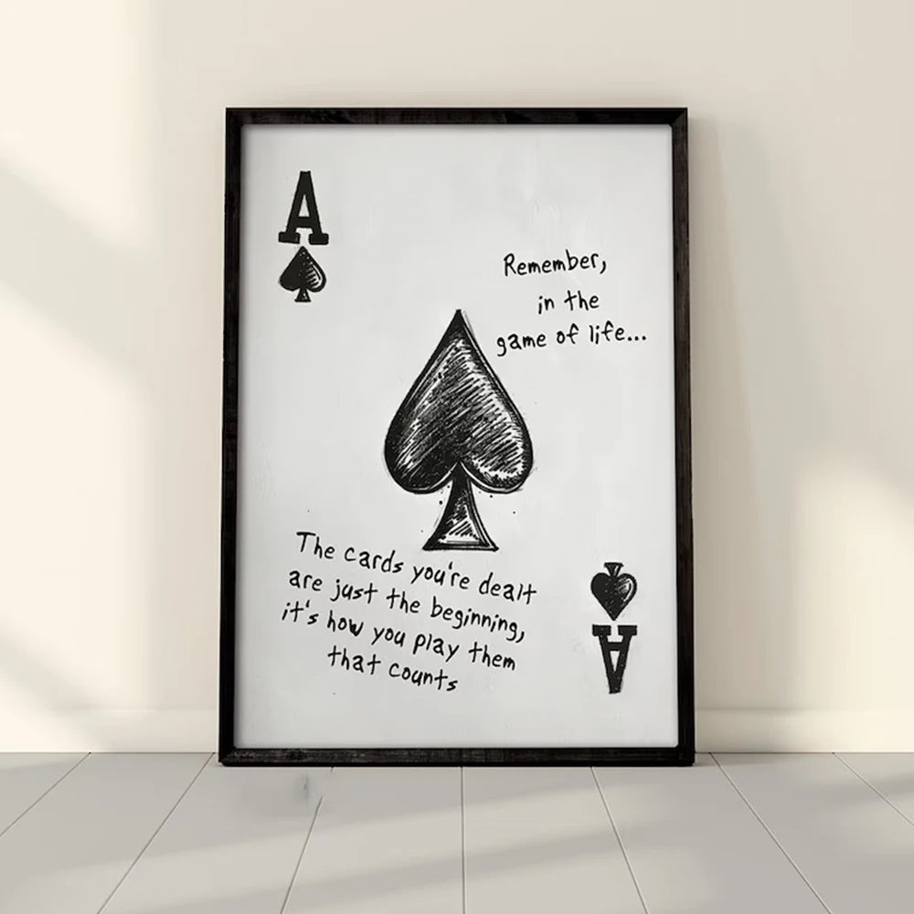Ace of Spades Quote Wall Art