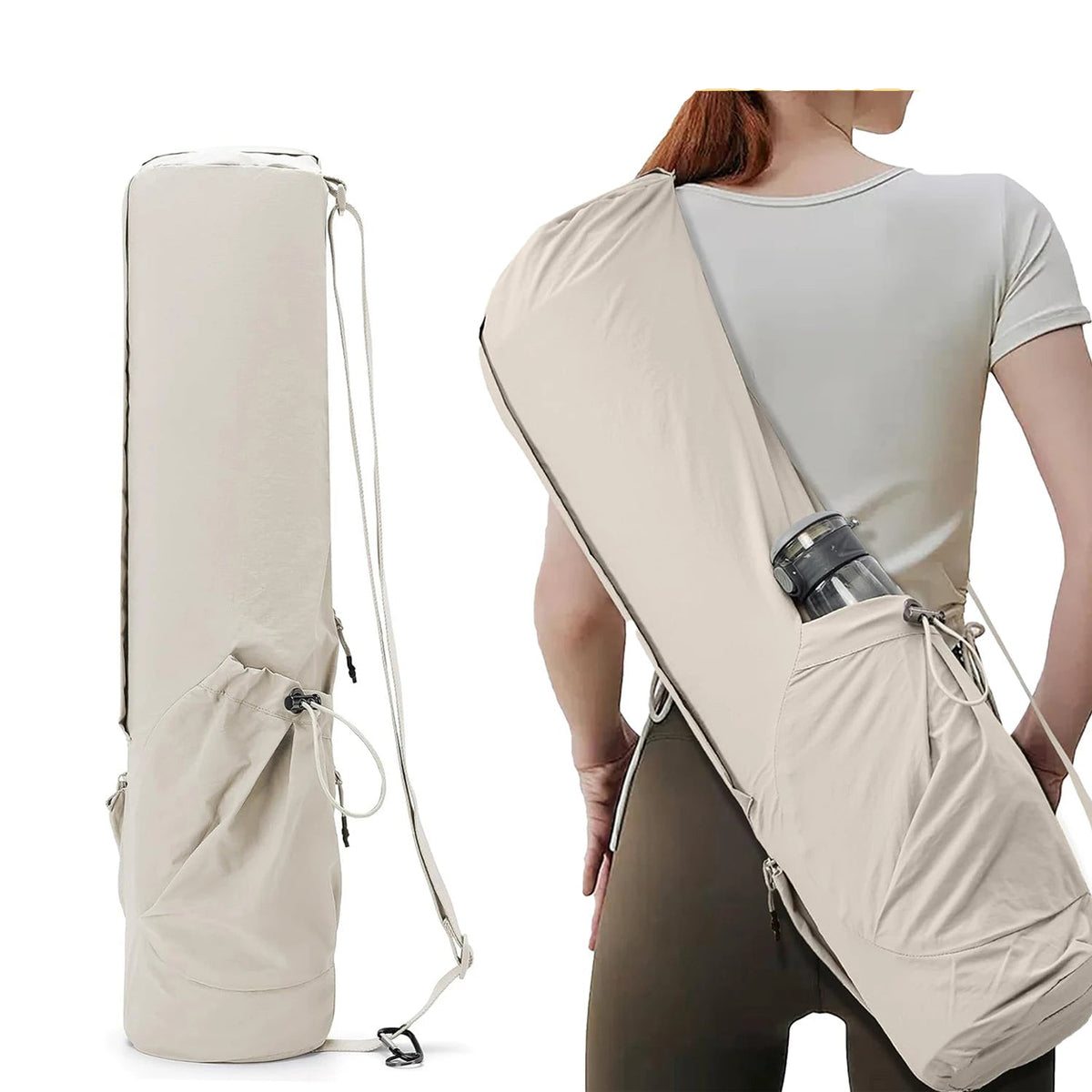 Premium Nylon Yoga Mat Bag with Side Access