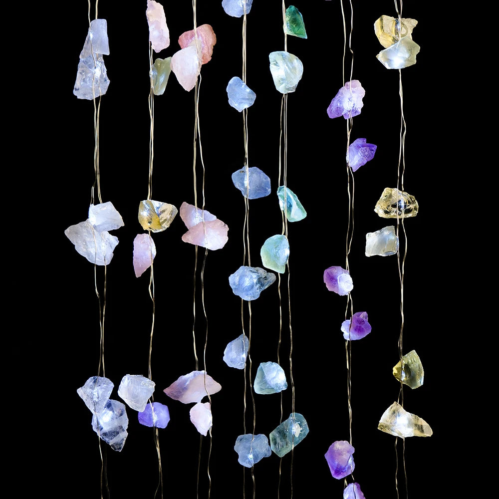 Natural Raw Gemstone Crystal Lights