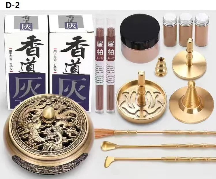 Luxury Brass Incense Burner Set