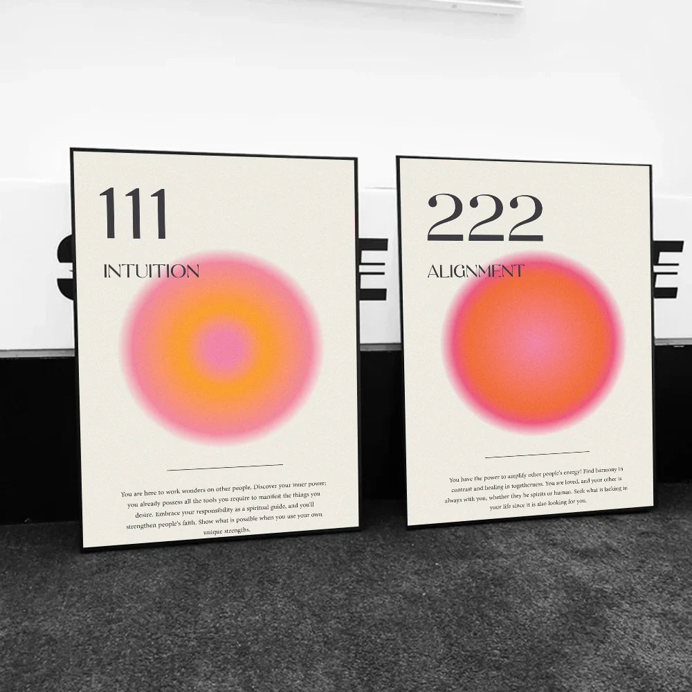 Angel Number Gradient Aura Poster