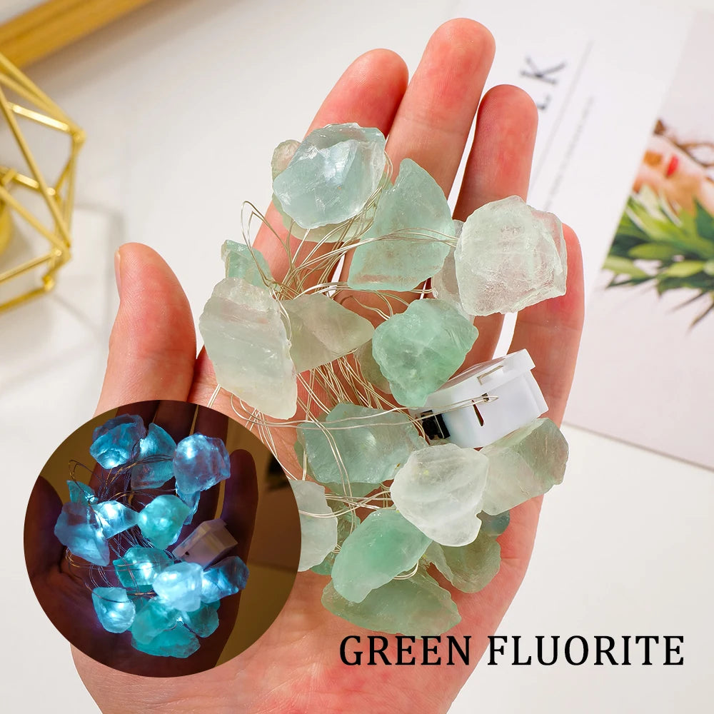 Natural Raw Gemstone Crystal Lights