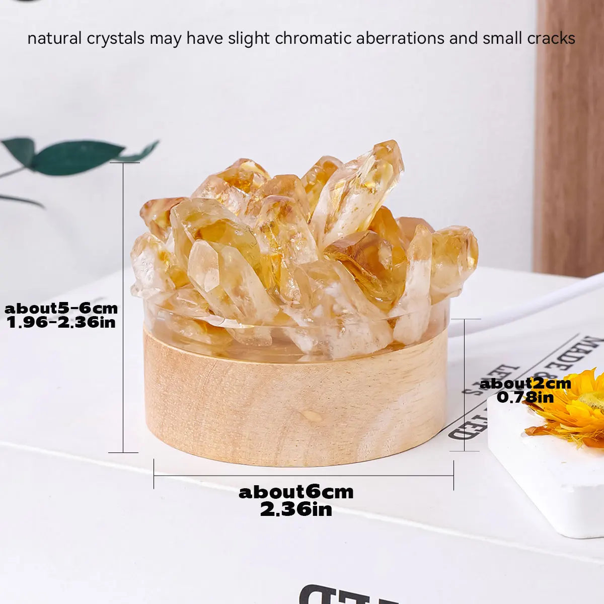 Natural Crystal Point Night Light