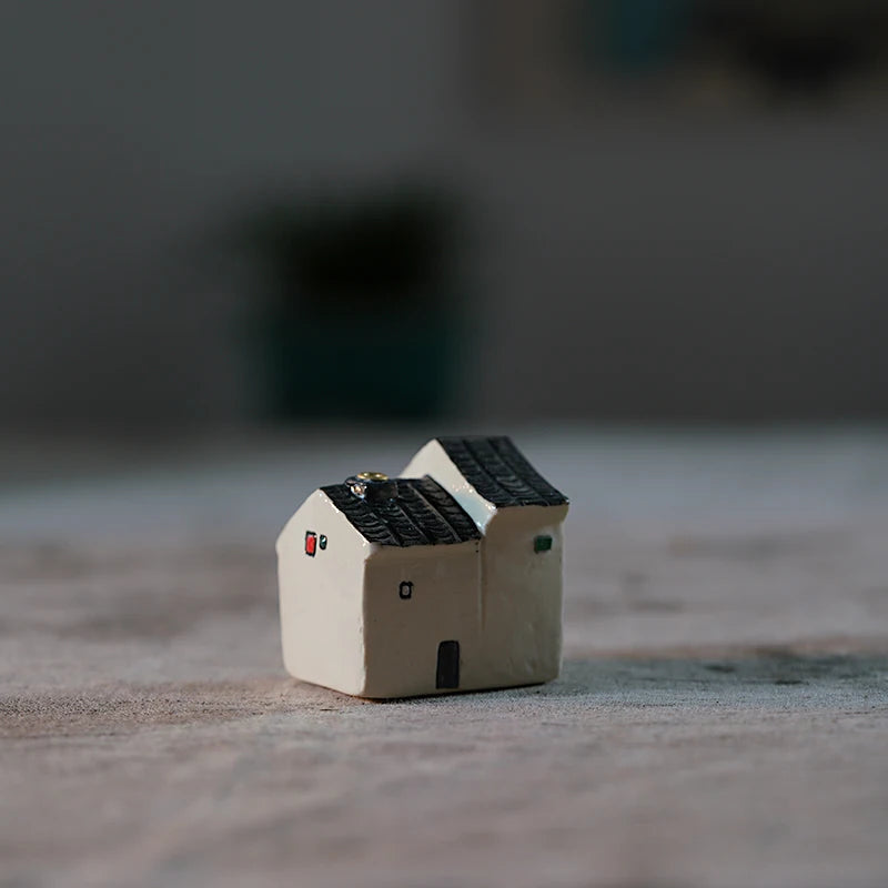 Miniature Ceramic House Incense Holder