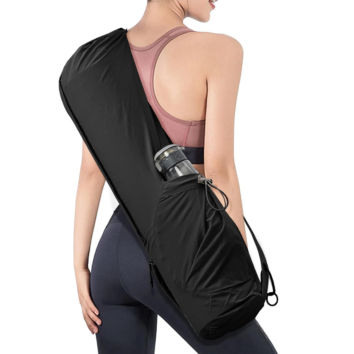 Premium Nylon Yoga Mat Bag with Side Access