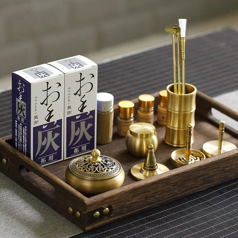 Luxury Brass Incense Burner Set