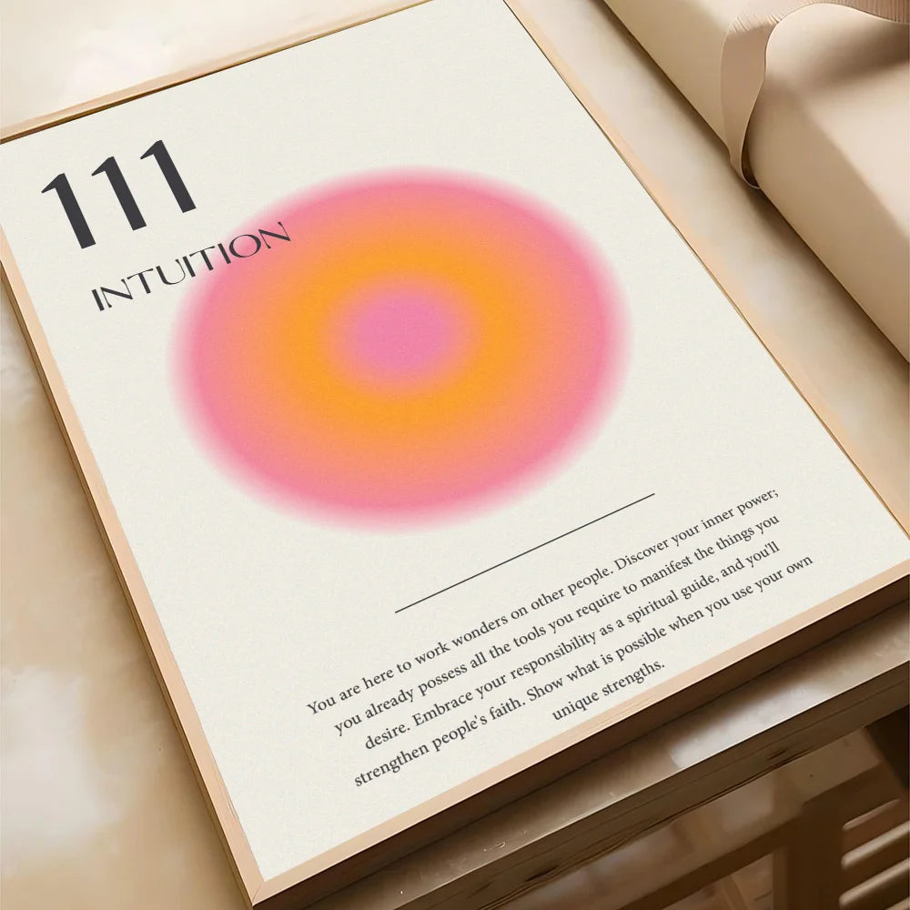 Angel Number Gradient Aura Poster