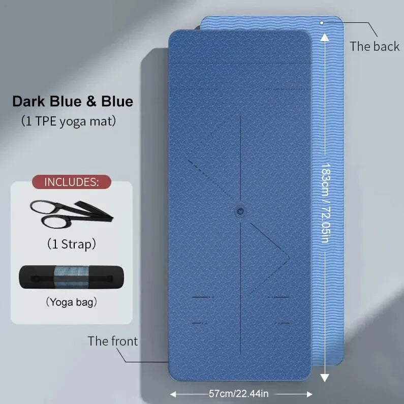 Eco-Friendly Non-Slip Yoga Mat with Carry Strap