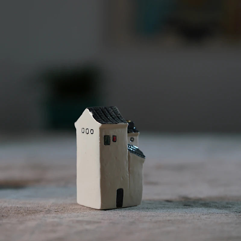 Miniature Ceramic House Incense Holder