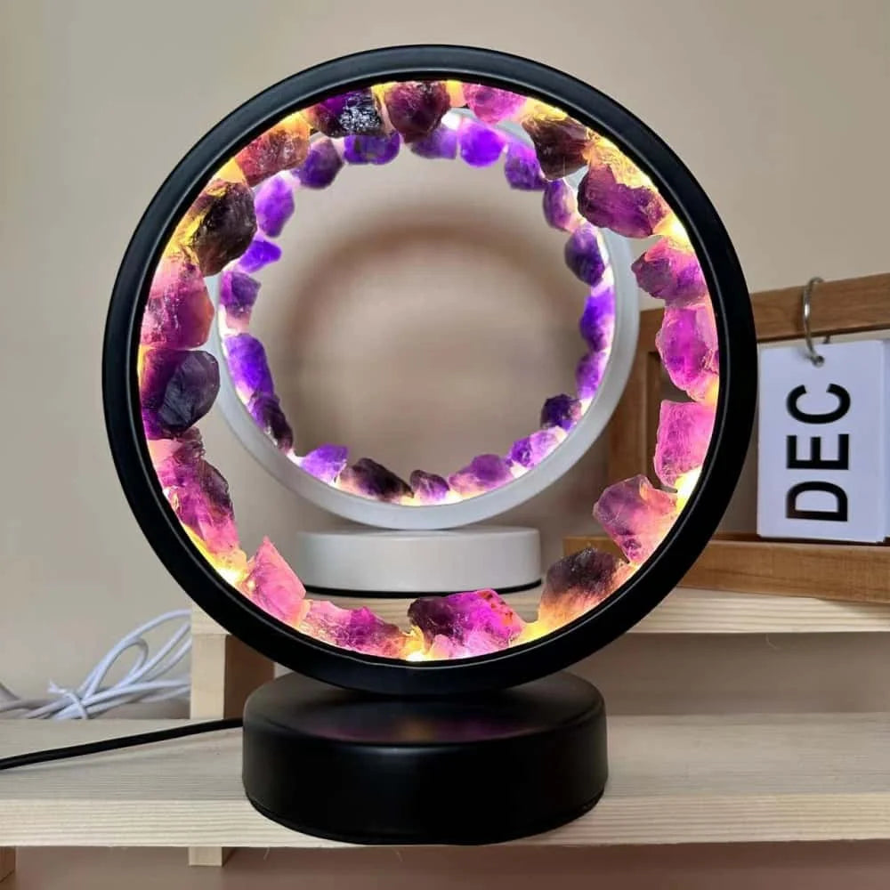 Amethyst Crystal LED Ring Night Light