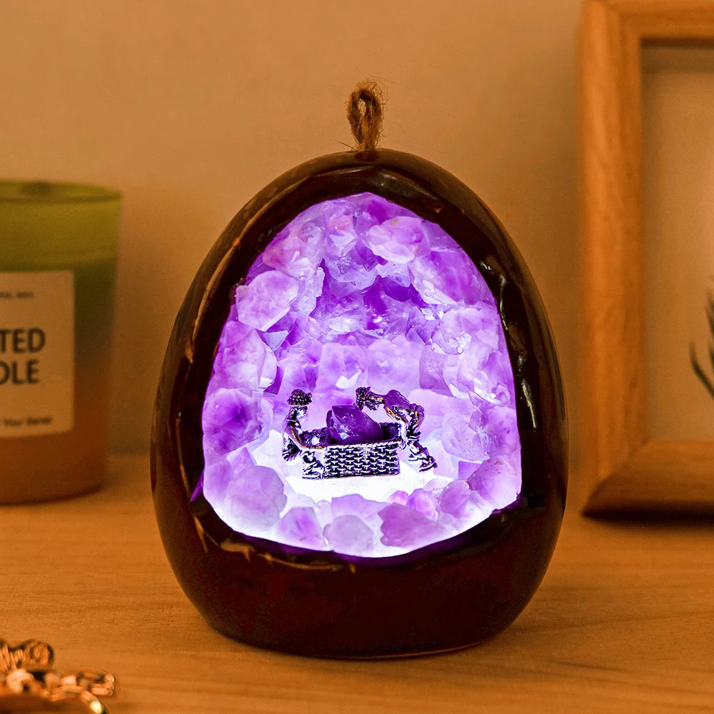 Amethyst Geode Lamp