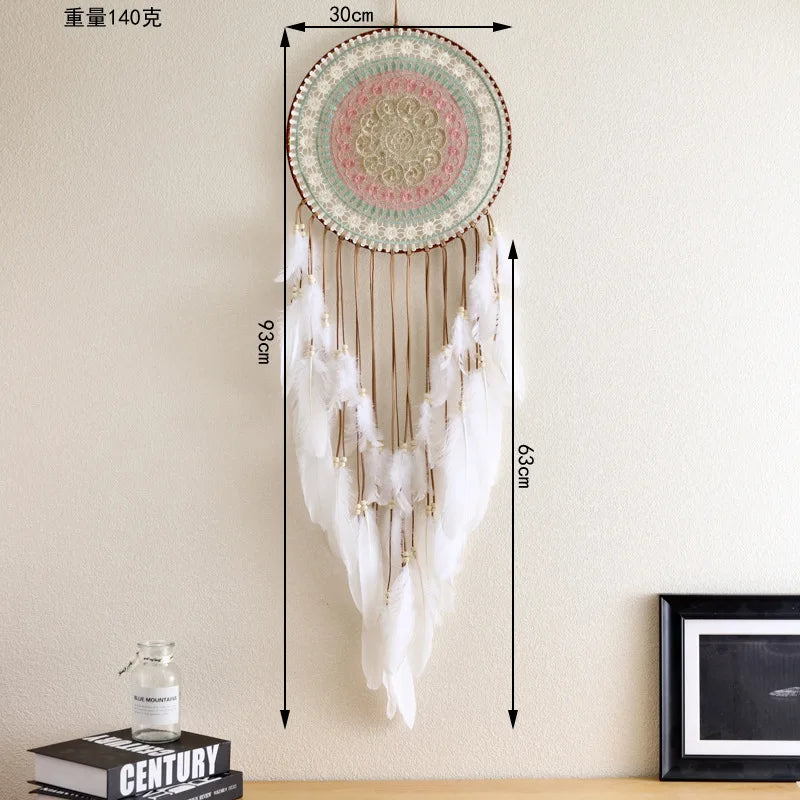 Boho Feather Dreamcatcher Wall Hanging