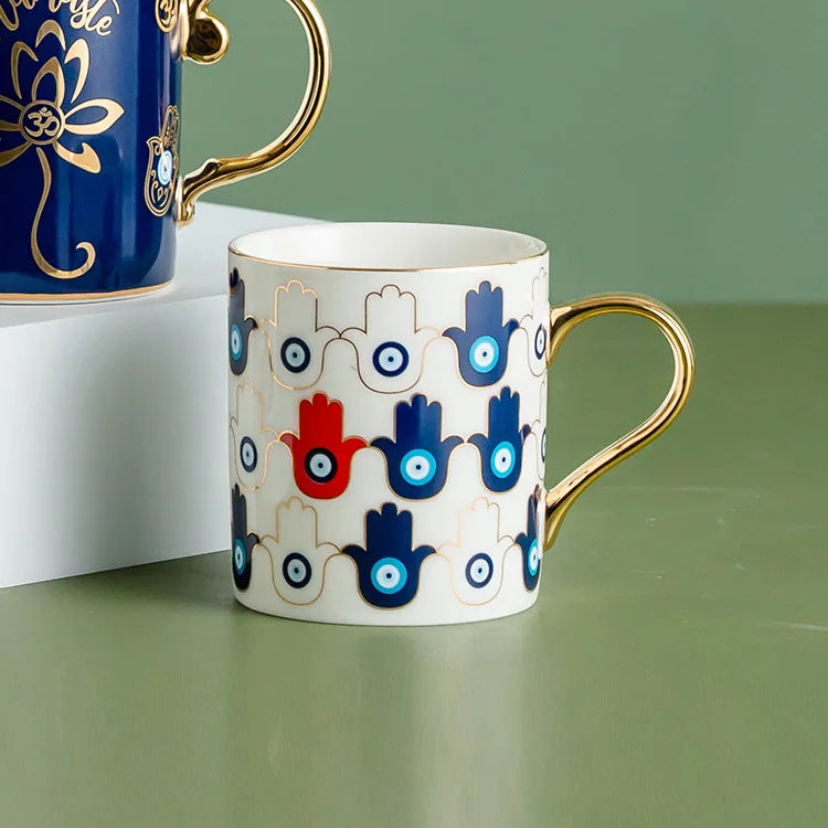 Ceramic Mug with Blue Eye Design