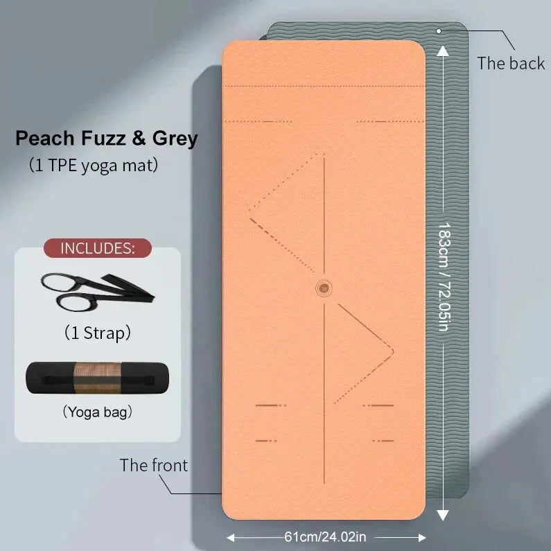 Eco-Friendly Non-Slip Yoga Mat with Carry Strap
