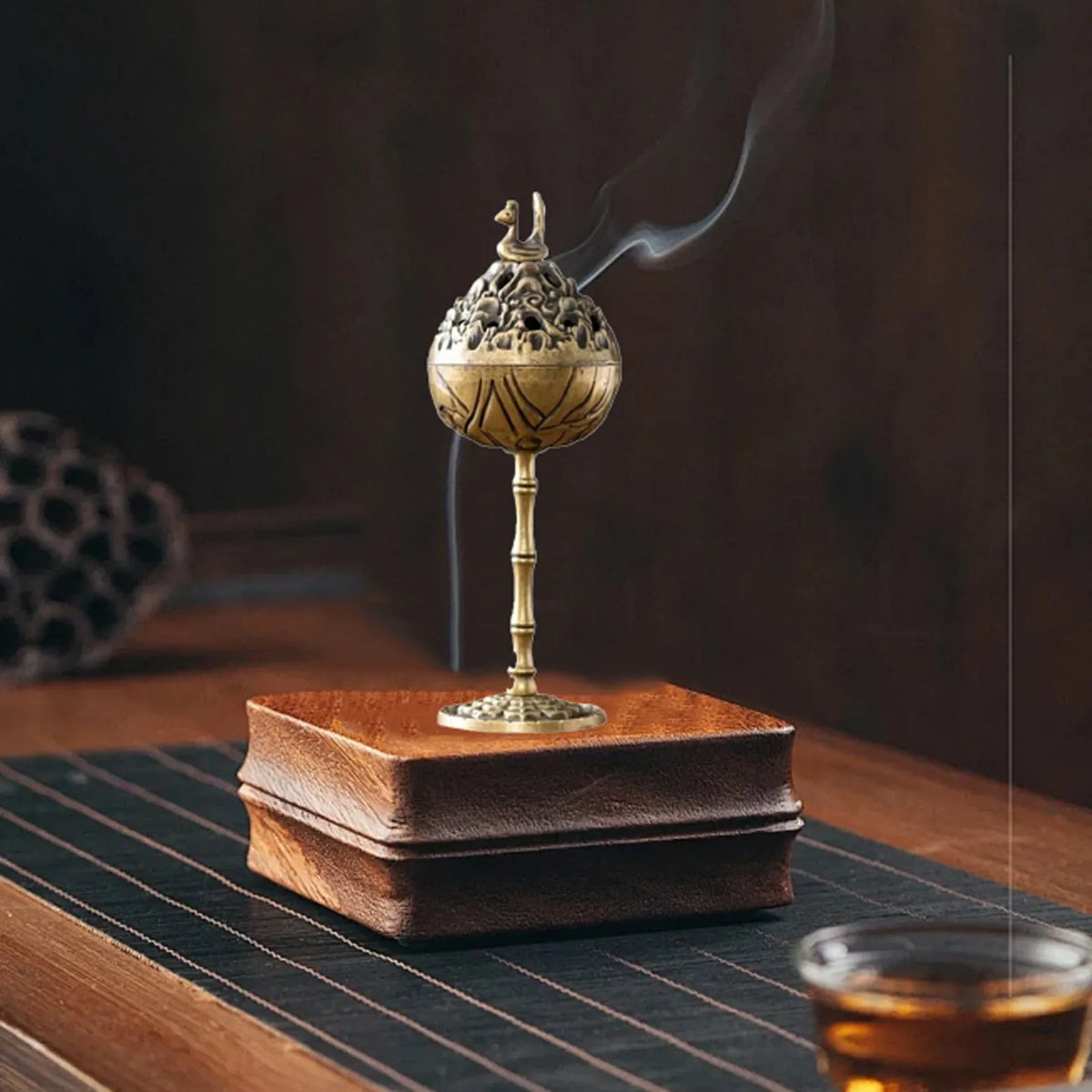 Antique-Style Brass Incense Burner