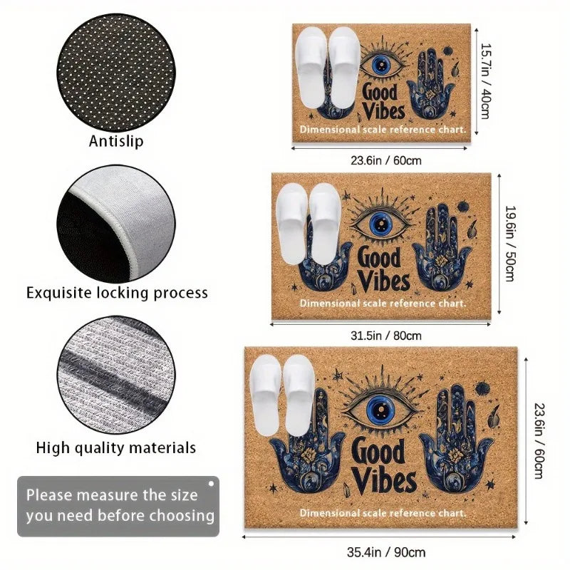 Good Vibes Hamsa Eye Doormat
