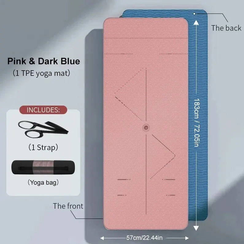 Eco-Friendly Non-Slip Yoga Mat with Carry Strap
