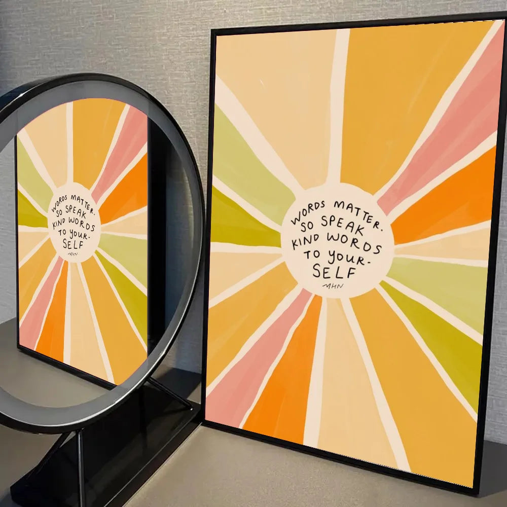 Boho Sun Positive Affirmation Wall Poster