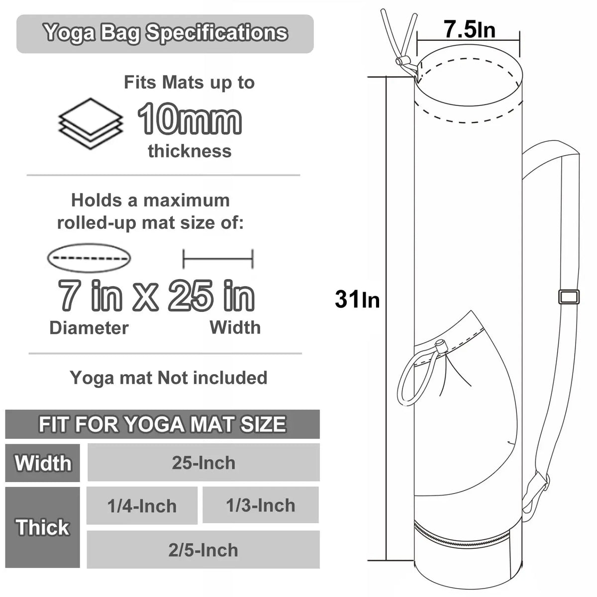 Multifunctional Yoga Mat Bag