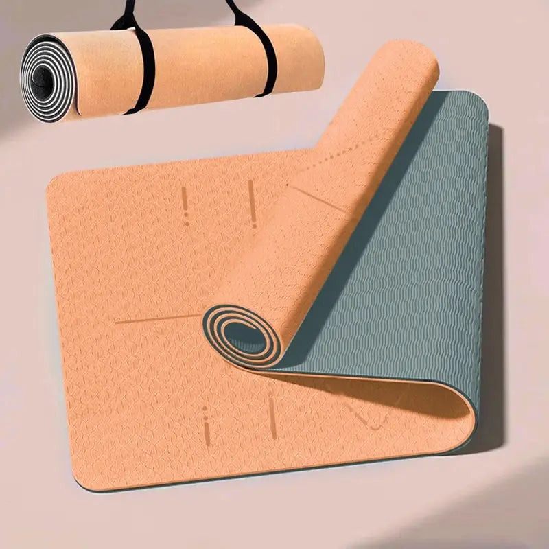 Eco-Friendly Non-Slip Yoga Mat with Carry Strap