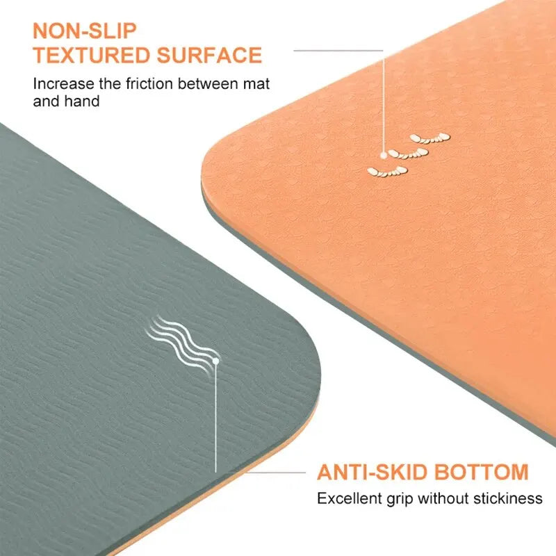 Eco-Friendly Non-Slip Yoga Mat with Carry Strap