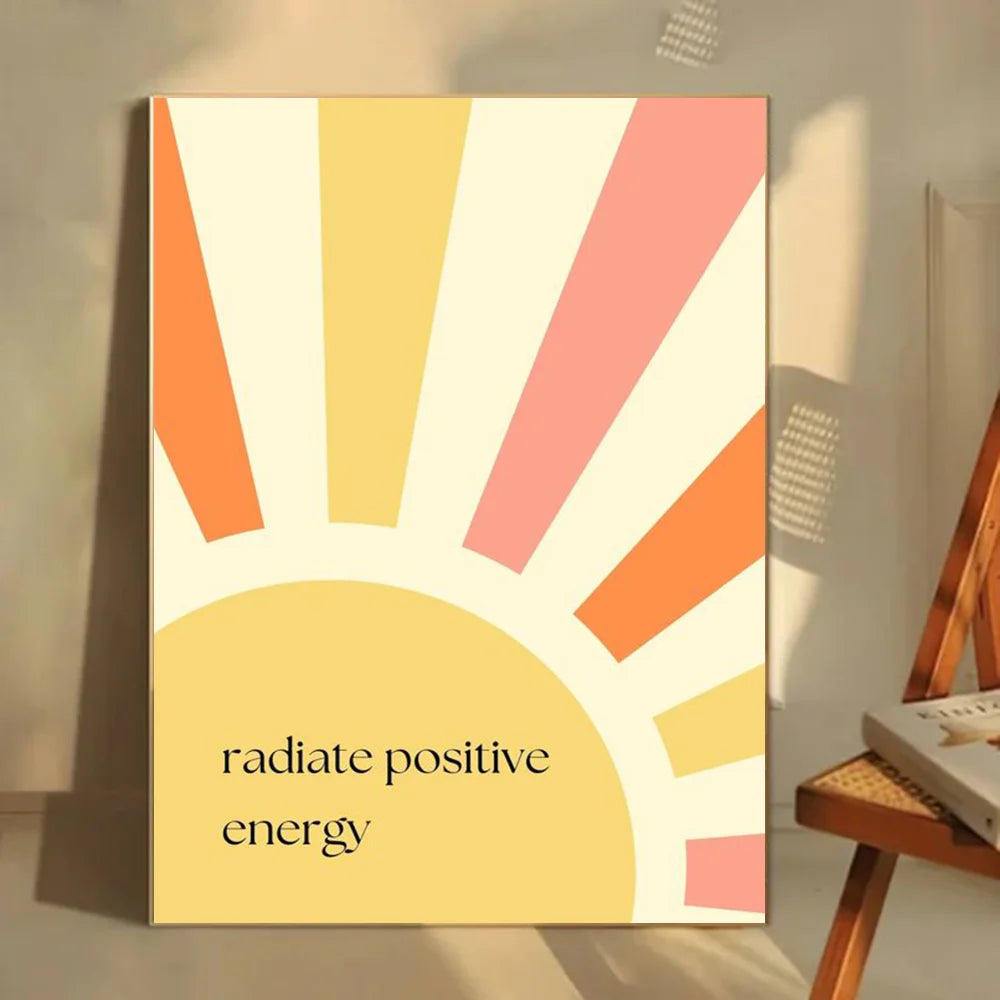 Boho Sun Positive Affirmation Wall Poster